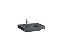 LAUFEN Lavabo Meda, empotrable, repisa derecha, 600x460mm, sin agujero para grifo, sin rebosadero, H8171117581121, Color: Grafito mate