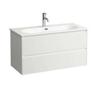 Laufen Lua - Armario con lavabo, 51x97x44 cm, 2 cajones, blanco mate H8600882601041