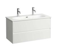Laufen Lua - Armario con lavabo, 51x97x44 cm, 2 cajones, blanco mate H8600882601071