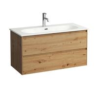 Laufen Lua - Armario con lavabo, 51x97x44 cm, 2 cajones, roble H8600882671041