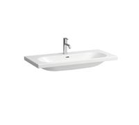 Laufen Lua - Lavabo de mueble 46x100 cm, con rebosadero, orificio para grifo, LCC, blanco H8100894001041