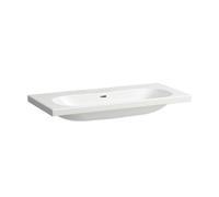 Laufen Lua - Lavabo de mueble 100x46 cm, con rebosadero, sin orificio para grifo, blanco H8160890001091