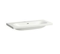 Laufen Lua - Lavabo de mueble 46x100 cm, con rebosadero, sin orificio para grifo, LCC, blanco H8100894001091