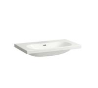 Laufen Lua - Lavabo de mueble 46x80 cm, con rebosadero, sin orificio para grifo, blanco H8100870001091