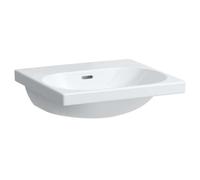 Laufen Lua - Lavabo de mueble 50x46 cm, con rebosadero, sin orificio para grifo, LCC, blanco H8160814001091
