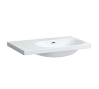 Laufen Lua - Lavabo de mueble 75x46 cm, con rebosadero, sin orificio para grifo, LCC, blanco H8170854001091