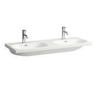 Laufen Lua - Lavabo doble de mueble 46x120 cm, con rebosadero, 2 orificios para grifo, blanco H8140810001041
