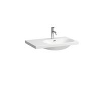 Laufen Lua - Lavabo de mueble 75x46 cm, con rebosadero, sin orificio para grifo, LCC, blanco H8170854001091