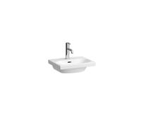 Laufen Lua - Lavamanos de mueble 45x35 cm, con rebosadero, sin orificio para grifo, LCC, blanco H8160804001091