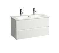 LAUFEN LUA Set Lani juego completo, lavabo 2 agujeros para grifo incl. mueble bajo para lavabo, 1000x515x440mm, H8600889901071, Color: multicolor