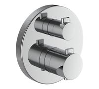 LAUFEN MEDA Mezclador bimando de ducha, empotrado, para Simibox, termostato, cromo, HF506676100000