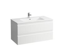 LAUFEN Pro S Set 1000, lavabo, 1 agujero para grifo, rebosadero, incl. mueble bajo lavabo, 2 cajones, 1000x500mm, H8619654801041, Color: grafito