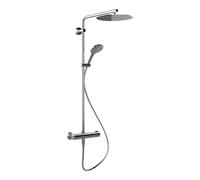 Laufen Twinplus - Conjunto de ducha con termostato, diámetro 30 cm, 3 chorros, cromo HF905457100600
