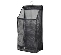 Laundry Clothes Organizer - Narrow Hanging Closet Storage Mesh Bag | Nylon Oxford Fine Mesh Wash Hamper With Stainless Steel Hanger, Space Saving Dirty Clothes Basket For Apartment RV Camper