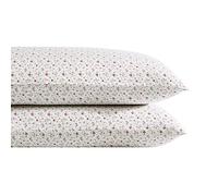 Laura Ashley Home - Colección Satén - Juego de Fundas de Almohada de 2 Piezas - 100% algodón, Sedoso Suave y Luminoso, Ropa de Cama Resistente a Las Arrugas, Evie