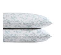 Laura Ashley Home - Colección Satén - Juego de Fundas de Almohada de 2 Piezas - 100% algodón, Suave y Sedoso y Luminoso, Ropa de Cama Resistente a Las Arrugas, Garden Palace