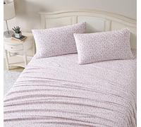 Laura Ashley Home - Sábanas matrimoniales, Juego de Cama de Franela de algodón, Cepillado para Mayor suavidad y Comodidad (Paisley Prance, Full)