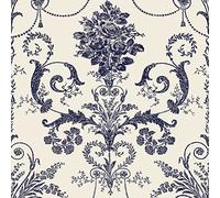 Laura Ashley Josette Off White and Midnight - Papel pintado