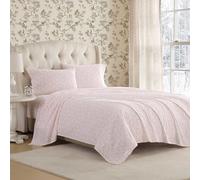 Laura Ashley - Juego de sábanas matrimonial con sábana Bajera y Fundas de | 100 % franela de algodón, sábana bajera de bolsillo profundo, tamaño matrimonial, sábana encimera y fundas de almohada