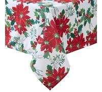 Laura Ashley Mantel Decorativo, Resistente a Las Arrugas y a Las Manchas, Repelente al Agua, fácil Cuidado, Tela de poliéster Lavable para Comedor, Cocina, Vacaciones, Fiesta, 70 Pulgadas, Redondo,