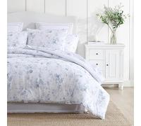 Laura Ashley Ropa de Cama Reversible de algodón con Fundas a Juego, decoración del hogar de Granja, Azul Belinda, tamaño Queen