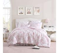 Laura Ashley Ropa de Cama Reversible de algodón con Fundas a Juego, decoración del hogar de Granja, Rosa Delphine, Individual