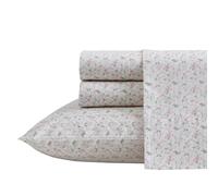 Laura Ashley - Sábanas matrimoniales, Juego de Ropa de Cama de percal de algodón, Ligeras y Transpirables para decoración del hogar (Evie Rosa, matrimonial)