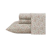 Laura Ashley - Sábanas tamaño Individual, Juego de Ropa de Cama de percal de algodón, Ligeras y Transpirables, decoración del hogar (Emogene Burnt Orange, Individual)