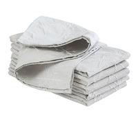 Laura Ashley Servilletas elevadas de Tela Jacquard Bordada, Resistentes a Las Arrugas, para Comedor, Vacaciones, Fiestas, Bodas o Banquetes, Juego de 6 servilletas, Copo de Nieve Plateado