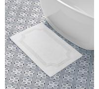 Laura Ashley Tapete de baño Reversible de algodón, Blanco, 1 pie 9 Pulgadas x 2 pies 10 Pulgadas (Rectangular)