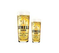 Laurie's Pub and Bar Accessories | Juego de 2 pinta de cerveza y medio vaso Estrella Damm