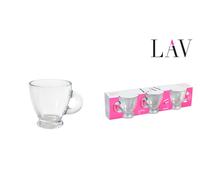 LAV Set de 3 Tazas con Asa de 95cc Espresso Roma ROM403A