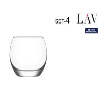 LAV Set de 4 Vasos de Vidrio EMPIRE 405cc