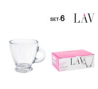 LAV Set de 6 Tazas de Espresso con Asa Roma 95cc