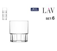 LAV Set de 6 Vasos Apilables Calista 400cc