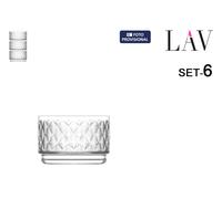 LAV Set de 6 Vasos Apilables Tessa de 250cc
