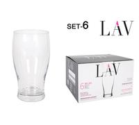 LAV Set de 6 Vasos Cerveza Belek 375cc