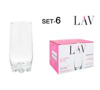 LAV Set de 6 Vasos de Refresco Adora 390cc