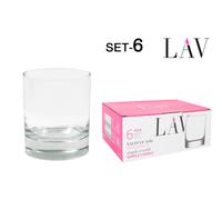 LAV Set de 6 Vasos de Whisky Reforzados Ada