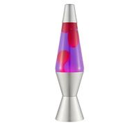 LAVA® - Lámpara Lava 2121, cera rosa, líquido morado, base y tapa plateados, original de 14,5 pulgadas. Lámpara de movimiento marca LAVA®