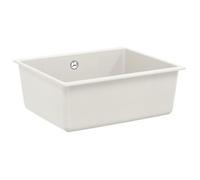 vidaXL: Lavabo, 80% cuarzo y 20% resina, 530 x 460 mm, blanco