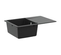 Lavabo 80% Cuarzo Y 20% Resina 670 X 460 Mm Negro Vidaxl
