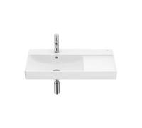 Lavabo Asimétrico Mural Fineceramic con Cubeta Izquierda y Repisa Derecha 80x46x16cm Roca