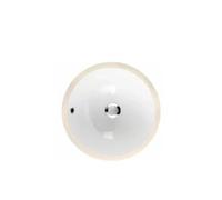 Lavabo bajo encimera circular blanco de diseño moderno ANNA de Unisan - Con sifón y válvula redonda