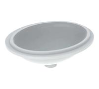 Lavabo bajo encimera ovalado VariForm de Geberit, 420x330mm, sin agujero para grifo, sin rebosadero, 500751002, Color: Blanco, con KeraTect - CM