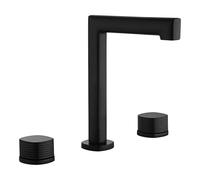 Lavabo bimando sobreencimera caño bajo Firenze negro mate Imex