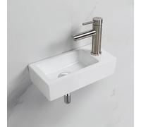 Lavabo colgante Ibergrif, 37,6 x 18,8 x 9,3 cm. Fácil de limpiar e instalar