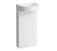 Lavabo con columna integrada, sin agujero para grifo, sin rebosadero, 410x900mm, incl. válvula de desagüe, blanco, H8113414001121, Color: Blanco con LCC