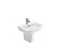 Lavabo con Semi Pedestal 66 cm Unisan - Porcelana Blanca - Con sifón y válvula redonda