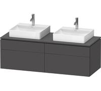 Lavabo consola Duravit L-Cube, suspendido, incluye placa consola, 4 extraíbles, para dos lavabos, 1420x482x550mm, LC4872B49490000, Color: Grafito Mate Decoración